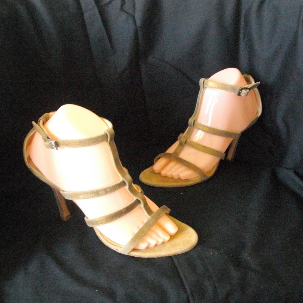 Beige Kenneth Cole 8 Strappy High Heels Sandals -- Final Price